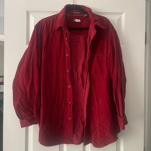 Long sleeve red shacket dress x large